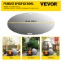 VEVOR Folding Stainless Steel Fire Pit Pan Cover Silver 40 Inch Round Fire Pit Lid for Burner Pan Stainless Steel Protecter Outdoor