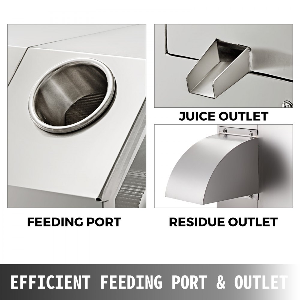 Electric Sugar Cane Press Juicer 400W Stainless Steel Juice Extractor Machine