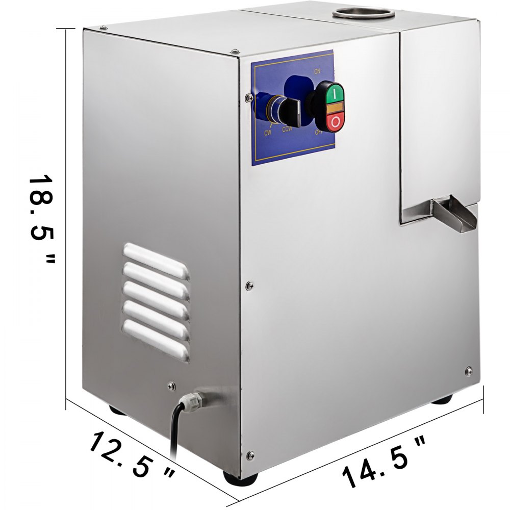 Prensa de caña de azúcar eléctrica VEVOR de 4 rodillos de acero inoxidable 304, 660 lb/h de salida, con puerta acrílica transparente para jugo comercial de caña de azúcar, kumquat, cítricos y jengibre.