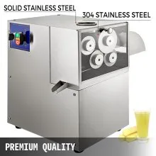 VEVOR Sugarcane Press Electric 4 Rollers 304 Stainless Steel Rollers 660lb/h Output Sugar Cane Press with Acrylic Transparent Door for Commercial Juicing Sugar Cane Kumquat Citrus Ginger