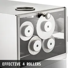 VEVOR Sugarcane Press Electric 4 Rollers 304 Stainless Steel Rollers 660lb/h Output Sugar Cane Press with Acrylic Transparent Door for Commercial Juicing Sugar Cane Kumquat Citrus Ginger