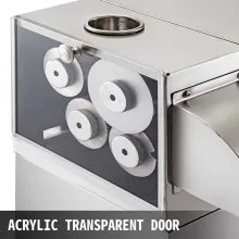 VEVOR Sugarcane Press Electric 4 Rollers 304 Stainless Steel Rollers 660lb/h Output Sugar Cane Press with Acrylic Transparent Door for Commercial Juicing Sugar Cane Kumquat Citrus Ginger