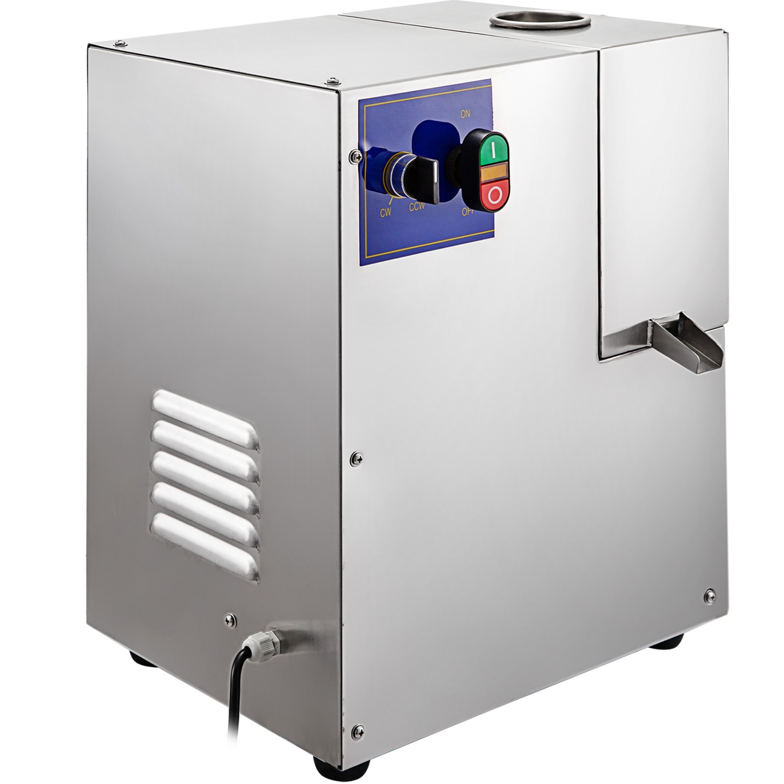 Prensa de caña de azúcar eléctrica VEVOR de 4 rodillos de acero inoxidable 304, 660 lb/h de salida, con puerta acrílica transparente para jugo comercial de caña de azúcar, kumquat, cítricos y jengibre.