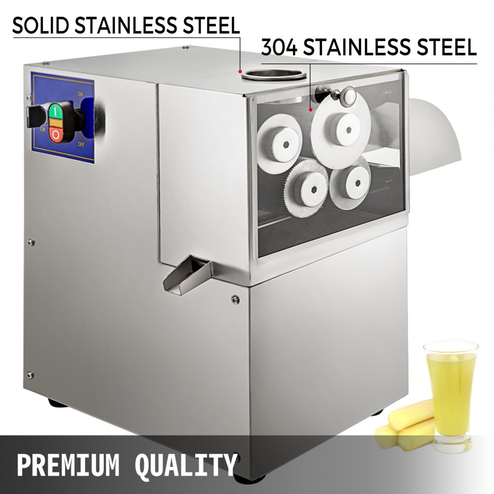 Sugar Cane Juicer Sugarcane Press Electric 4 Rollers 400w Sugarcane Machine