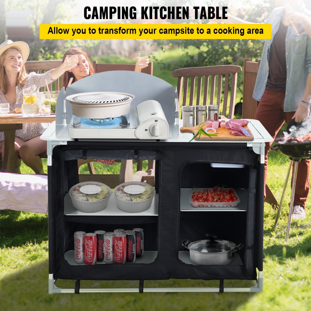 Berger Mueble cocina | mesa cocina camper | armarios desmontables de tela |  mesa camping | mueble de cocina camping | cocina caravana | armario cocina