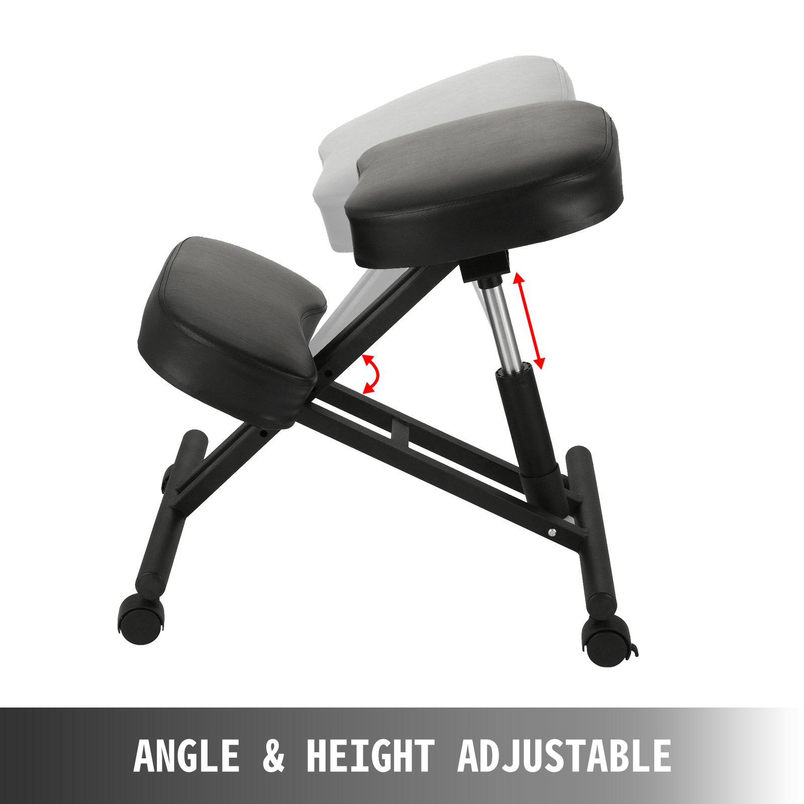 VEVOR  Kneeling Chair Ergonomic 250lbs Load Bearing Office Stool Knee Support Chair Kneeling Office Chair Adjustable Knee Stool for Office or Home Angled Kneeling Chair