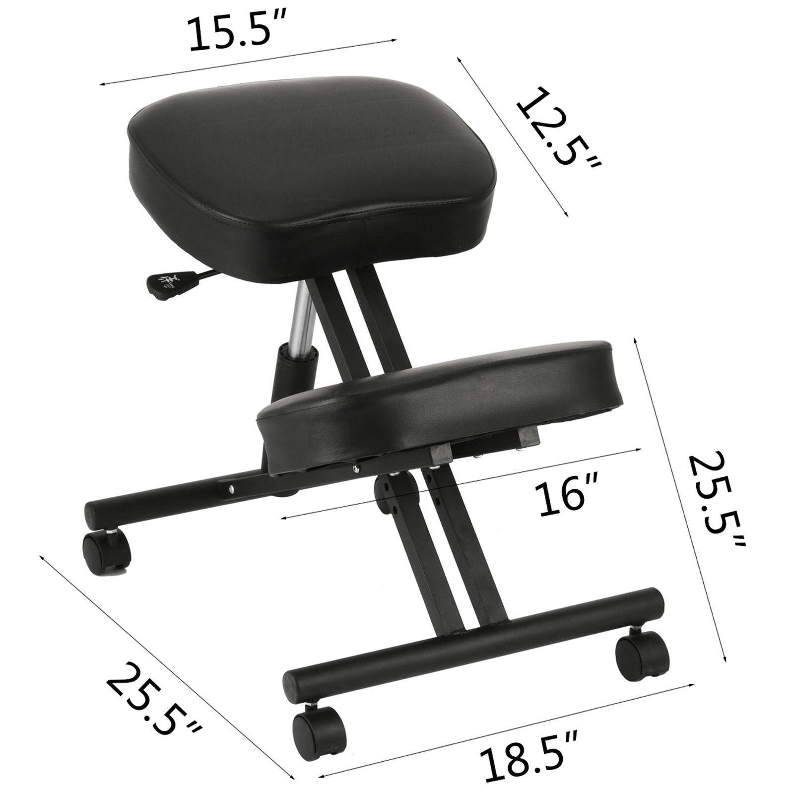 VEVOR  Kneeling Chair Ergonomic 250lbs Load Bearing Office Stool Knee Support Chair Kneeling Office Chair Adjustable Knee Stool for Office or Home Angled Kneeling Chair