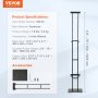 VEVOR Poster Stand, Adjustable Height Up to 75", Double-Sided Heavy Duty Pedestal Sign Holder, Floor Standing Sign Holder Banner Stand with Shock-absorbing Base for Display, for Board and Foam, Black