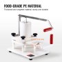 VEVOR Commercial Burger Patty Maker, 110 mm/4.3 inch Manual Beef Hamburger Patty Maker, Food-Grade PE Burger Press Machine, 1.5KG Large-Capacity Hopper Meat Forming Processor with Handle & Patty Paper