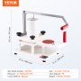 VEVOR Commercial Burger Press 110mm/4.3inch PE Material Manual with Tabletop Fixed Design Hamburger Meat Patty Forming Processor, White