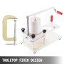 VEVOR Burger Commercial Buger Press 55mm/2.15inch and 130mm/5inch, Manual Meat Maker PE Material with Tabletop Fixed Design Forming Processor Machine with 2 Sets of Patties Model, 5inch, White