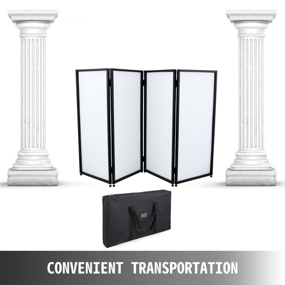 Event Facade White+Black Scrim Metal Frame Booth+Travel Bag DJ Booth Mobile