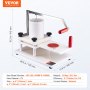 VEVOR Commercial Burger Patty Maker, 3 Convertible Mold(2/4/5-inch) Manual Beef Patty Maker, 1.5KG Large-Capacity Hopper Hamburger Press Machine, PE Meat Forming Processor with Handle & Patty Paper