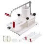 VEVOR Commercial Burger Patty Maker, 3 Convertible Mold(2/4/5-inch) Manual Beef Patty Maker, 1.5KG Large-Capacity Hopper Hamburger Press Machine, PE Meat Forming Processor with Handle & Patty Paper