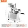 VEVOR Commercial Burger Patty Maker, 150mm/6inch Hamburger Beef Patty Maker, Heavy Duty Food-Grade Stainless Steel Bowl Burger Press Machine, Kitchen Meat Forming Processor with 1000 Pcs Patty Papers