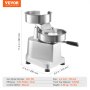 VEVOR Commercial Burger Patty Maker, 150mm Hamburger Beef Patty Maker, Heavy Duty Food-Grade Stainless Steel Bowl Burger Press Machine, Kitchen Meat Forming Processor with 1000 Pcs Patty Papers