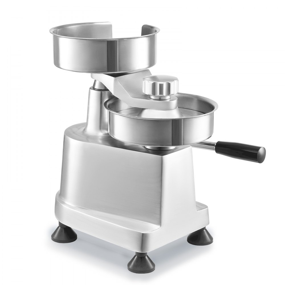 VEVOR Commercial Burger Patty Maker, Hamburger Beef Patty Maker with 3 Convertible Mold(4/5/6-inch), Heavy Duty Stainless Steel Burger Press Machine, Meat Forming Processor with 1500 Pcs Patty Papers