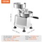 VEVOR Commercial Burger Patty Maker, Hamburger Beef Patty Maker with 3 Convertible Mold(100/130/150 mm), Heavy Duty Stainless Steel Burger Press Machine, Meat Forming Processor, 1500 Pcs Patty Papers
