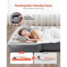 Car Air Mattress Inflatable Car Camping Travel Bed Sleeping Pad Built in Pump