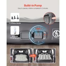 Car Air Mattress Inflatable Car Camping Travel Bed Sleeping Pad Built in Pump