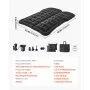 VEVOR Car Air Mattress, Inflatable Car Camping Mattress, Flocking Thickened Travel Beds, Durable Portable Sleeping Pad with Air Pump, 2 Pillows, Nozzle, Carry Bag, Fits Most SUV MPV Sedan, Black