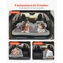 VEVOR Car Air Mattress, Inflatable Car Camping Mattress, Flocking Thickened Travel Beds, Comfortable and Durable Portable Sleeping Pad with Air Pump, Nozzle, Carry Bag, Fits Most SUV MPV Sedan, Gray
