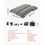 VEVOR Car Air Mattress, Inflatable Car Camping Mattress, Flocking Thickened Travel Beds, Comfortable and Durable Portable Sleeping Pad with Air Pump, Nozzle, Carry Bag, Fits Most SUV MPV Sedan, Gray