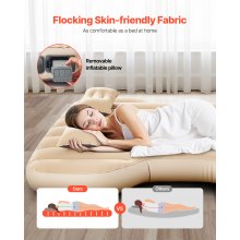 Car Air Mattress Inflatable Car Camping Travel Bed Sleeping Pad Built in Pump