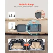 Car Air Mattress Inflatable Car Camping Travel Bed Sleeping Pad Built in Pump