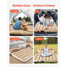 Car Air Mattress Inflatable Car Camping Travel Bed Sleeping Pad Built in Pump