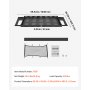 VEVOR Rear Trunk Cargo Rack with Net for 2021-2024 Ford Bronco 4 Door Hardtops (Exclude Bronco Sport), 300 lbs Capacity, Carbon Steel Basket Tray Interior Storage Luggage Carrier