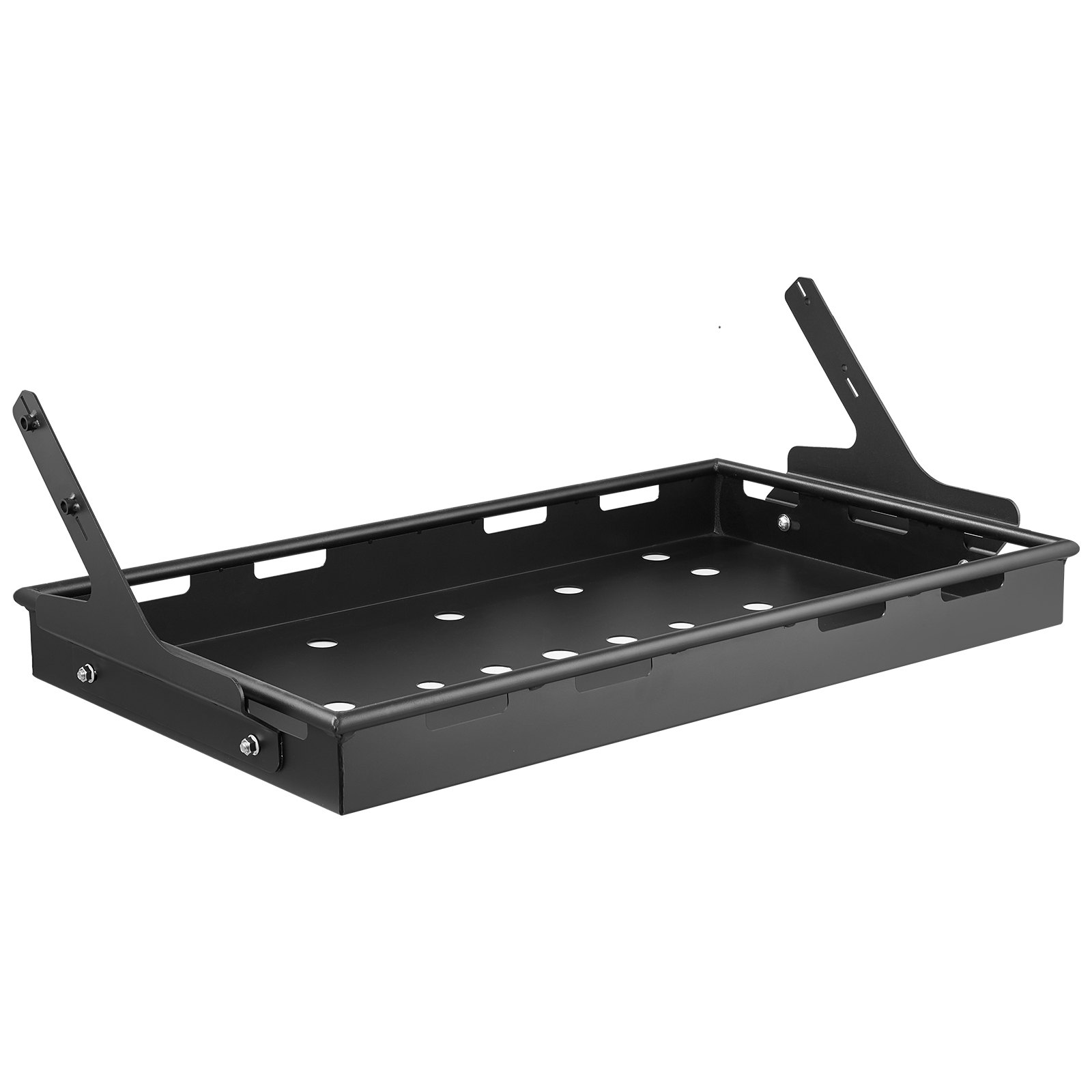 VEVOR Rear Trunk Cargo Rack, for 2018-2024 Jeep Wrangler JLU Sky One-Touch Power Top 4-Door Hardtops, 300 lbs, Carbon Steel Basket Tray Interior Storage Luggage Carrier with Net, Shelf Stand Organizer for Camping