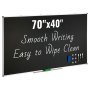 VEVOR Black Board, 70 x 40 tommer stor tavle med aluminiumsramme, Black Boards Dry Erase Inkluderer 1 magnetisk sletning og 3 Dry Erase-markører, sort overflade, til kontorhjem og skole