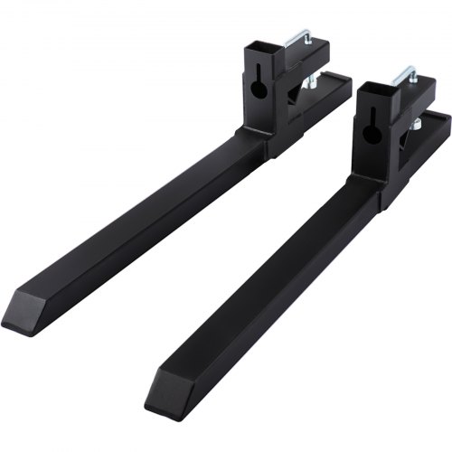 VEVOR Pallet Forks, 1500 Lbs Clamp on Pallet Forks 43" Total Length, Tractor Bucket Forks, Heavy Duty Pallet Forks for Tractor Attachments, Skid Steer, Loader Bucket