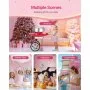 Commercial Cotton Candy Machine with Cart Sugar Floss Maker 1000W for Party Red