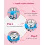 Commercial Cotton Candy Machine with Cart Sugar Floss Maker 1000W for Party Blue