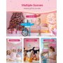 Commercial Cotton Candy Machine with Cart Sugar Floss Maker 1000W for Party Blue