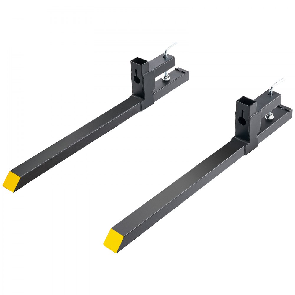 VEVOR Pallet Forks, 907kg Capacity Clamp on Pallet Forks, 1090mm Tractor Bucket Forks, Heavy Duty Front Loader Attachment for Tractor, Skid Steer, Loader Bucket, Tractor Forks for Agriculture and Far