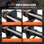 VEVOR Synthetic Winch Rope, 6.35 mm x 15.24 m 4,536 kg Synthetic Winch Line Cable Rope with Protective Sleeve + Stopper + Forged Winch Hook + Pull Strap, Fit for ATV, UTV, Small Vehicle, Pickup