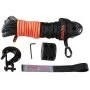 VEVOR Synthetic Winch Rope, 4.8 mm x 15.24 m 3,787.5 kg Synthetic Winch Line Cable Rope with Protective Sleeve + Stopper + Forged Winch Hook + Pull Strap, Universal Fit for ATV, UTV, Vehicle Towing