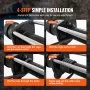 VEVOR Synthetic Winch Rope, 9.5 mm x 30.48 m 12,020 kg Synthetic Winch Line Cable Rope with Protective Sleeve + Forged Winch Hook + Pull Strap, Universal Fit for SUV, Large Off-Road Vehicle, Truck