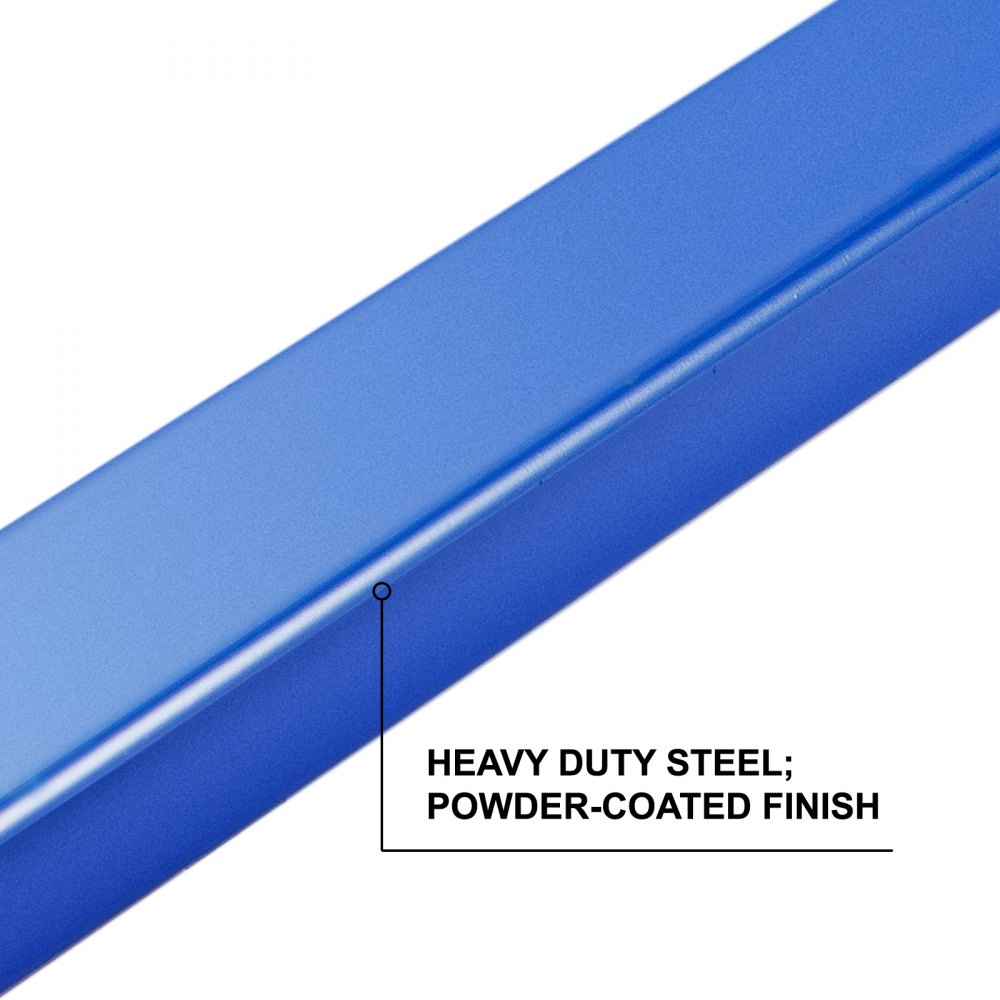 VEVOR Clamp On Pallet Forks 50inch Length, Tractor Bucket Forks 990lbs Lifting Capacity, Bucket Forks For Tractor Loader Skid Steers, 2 Heavy Duty Steel Loader Bucket Attachments, in Blue