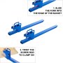 VEVOR Clamp On Pallet Forks 50inch Length, Tractor Bucket Forks 990lbs Lifting Capacity, Bucket Forks For Tractor Loader Skid Steers, 2 Heavy Duty Steel Loader Bucket Attachments, in Blue