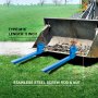 VEVOR Clamp On Pallet Forks 50inch Length, Tractor Bucket Forks 990lbs Lifting Capacity, Bucket Forks For Tractor Loader Skid Steers, 2 Heavy Duty Steel Loader Bucket Attachments, in Blue