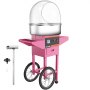 Kommersiell cotton candy Machine Floss Maker M/deksel Handlevogn Elektrisk 1030w Store