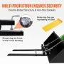 VEVOR Pallet Forks, 2000 lbs Tractor Bucket Forks, 60" Total Length Clamp on Pallet Forks with Adjustable Stabilizer bar, Heavy Duty Pallet Forks for Tractor Attachments, Skid Steer, Loader Bucket