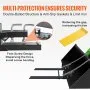 VEVOR Pallet Forks, 907.2kg Clamp on Pallet Forks, 109.2cm Total Length Heavy Duty Pallet Forks with Adjustable Stabilizer Bar, Tractor Bucket Forks for Tractor Attachments, Skid Steer, Loader Bucket