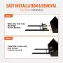 VEVOR Pallet Forks, 907.2kg Clamp on Pallet Forks, 109.2cm Total Length Heavy Duty Pallet Forks with Adjustable Stabilizer Bar, Tractor Bucket Forks for Tractor Attachments, Skid Steer, Loader Bucket