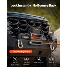 VEVOR Electric Winch, 12000 lbs Load Capacity, 12V DC Truck Winch with Φ3/8 in x 92 ft Synthetic Rope, Wireless & Wired Remote Control, IP67 Waterproof for Towing Off-Road SUV Jeep Trailer Boat