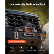 VEVOR Electric Winch, 13500 lbs Load Capacity, 12V DC Truck Winch with Φ3/8 in x 92 ft Synthetic Rope, Wireless & Wired Remote Control, IP67 Waterproof for Towing Off-Road SUV Jeep Trailer Boat